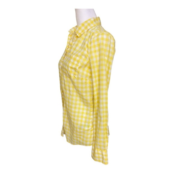 J. Crew Yellow Gingham Button Down Shirt - Picture 3 of 4